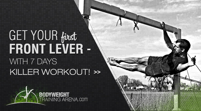 front lever workout