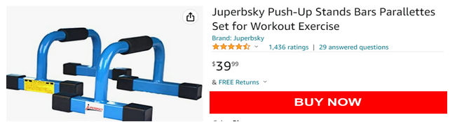 Juperbsky pushup stand bars parallettes
