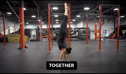 handstand walk Engaged and Straight Legs