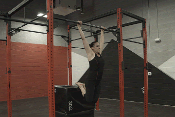 Leg assisted chest to bar pullups