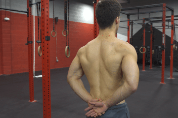 Hands behind back scapula pinches