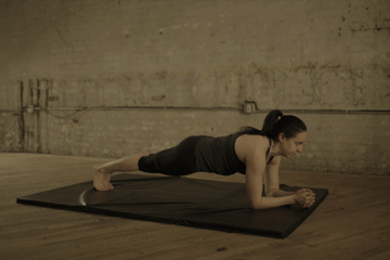 Elbow plank pulses