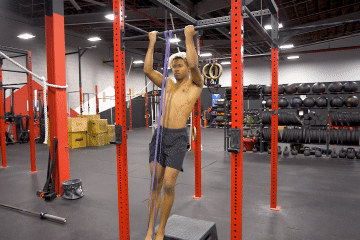 Leg Assisted Chin-up over the bar hold