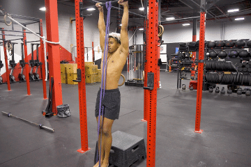 Leg Assisted Pull-up over the bar hold